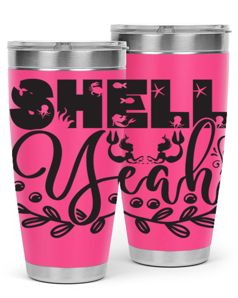 Shell yeah 595#- mermaid- Tumbler