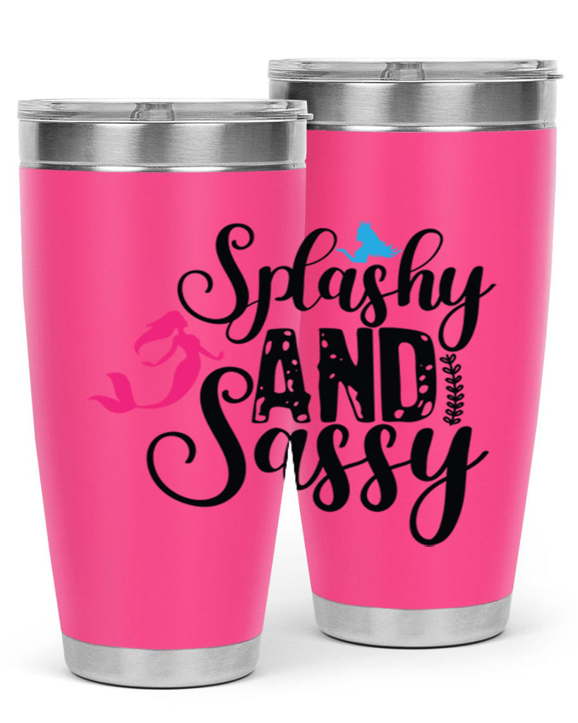 Splashy and Sassy 624#- mermaid- Tumbler