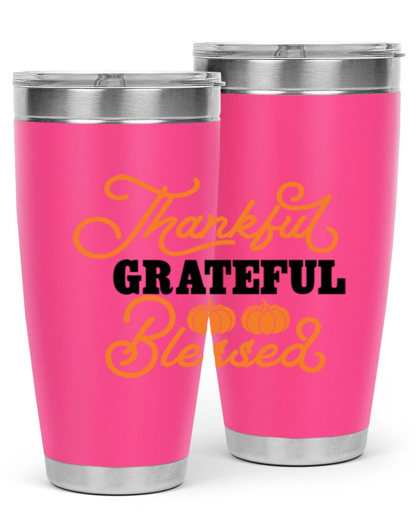 Thankful Grateful Blessed 604#- fall- Tumbler