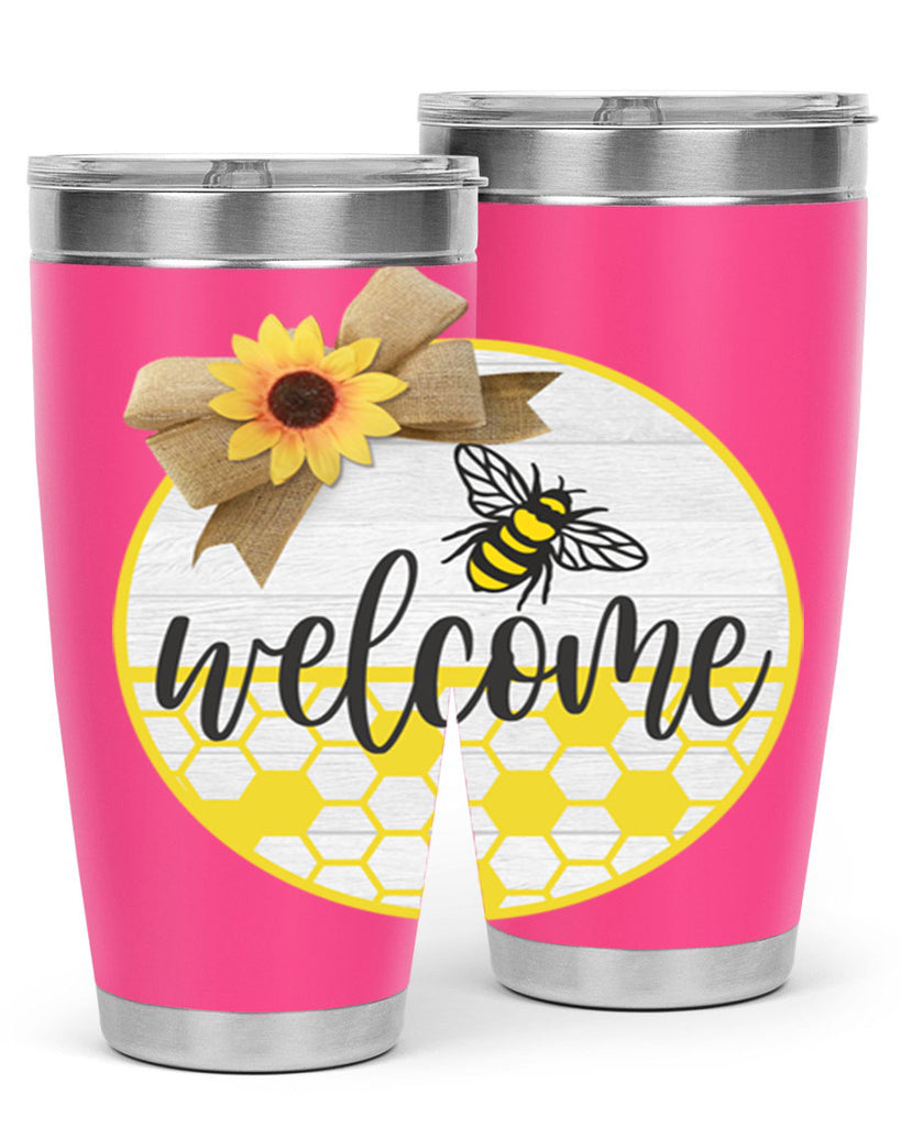 Welcome Bee and hive Mockup566#- spring- Tumbler