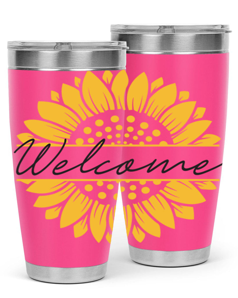 Welcome Sunflower585#- spring- Tumbler