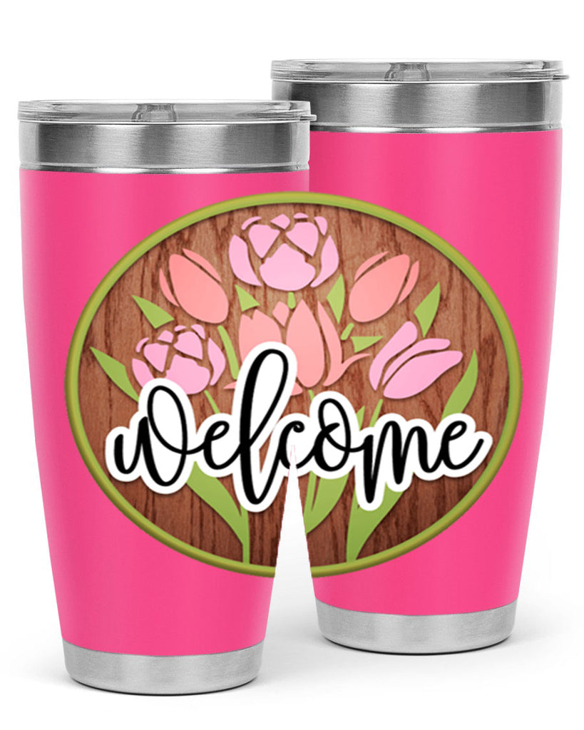 Welcome flowers bouquet Mockup570#- spring- Tumbler