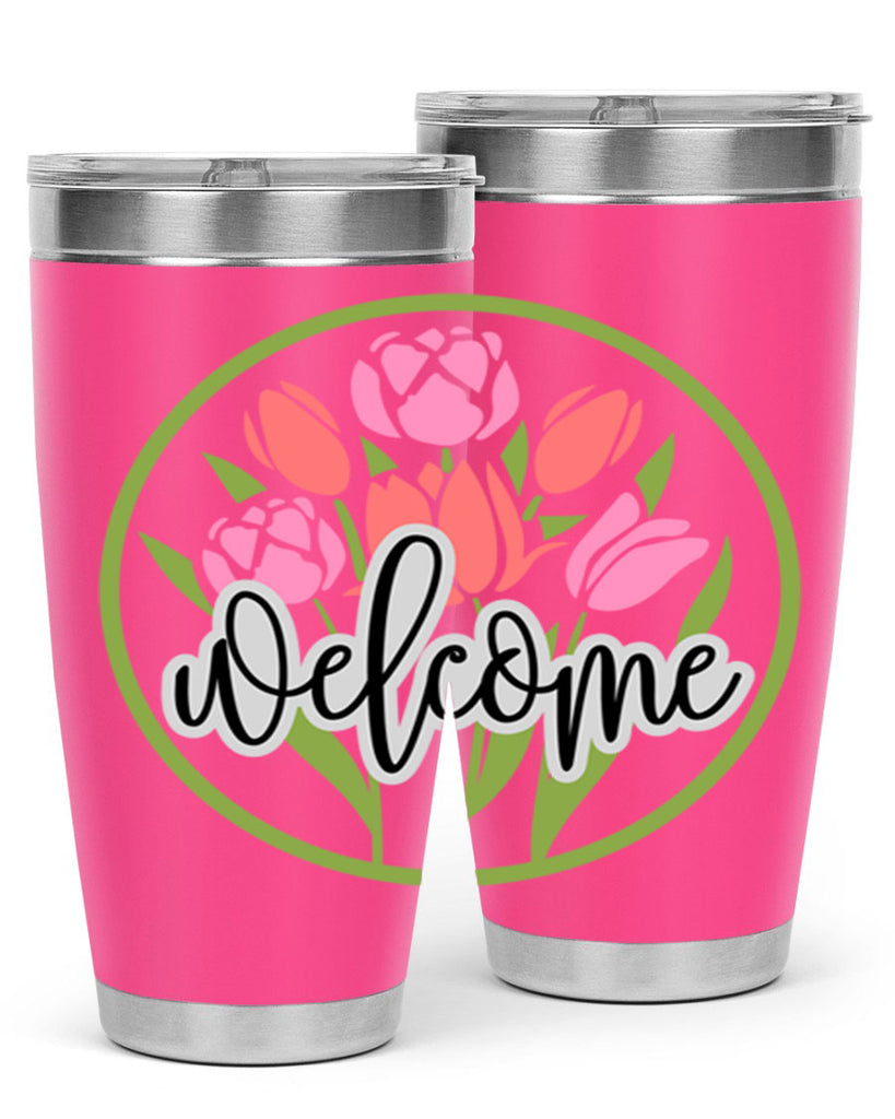 Welcome flowers bouquet571#- spring- Tumbler
