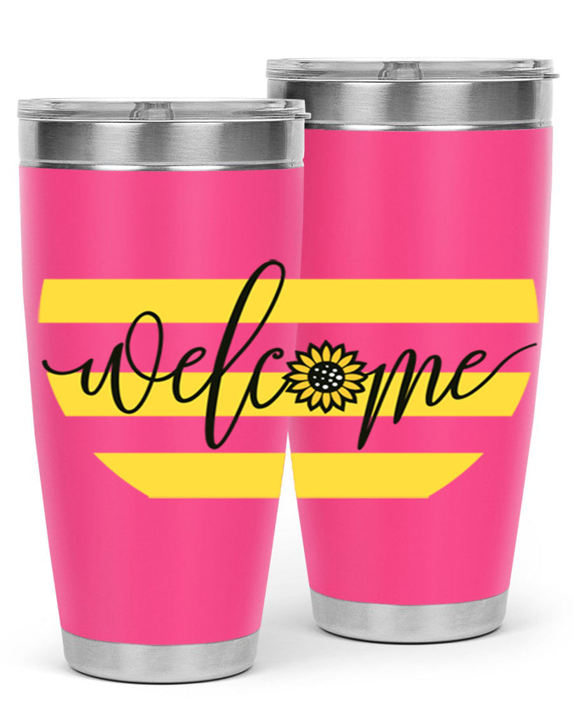 Welcome with sunflower592#- spring- Tumbler