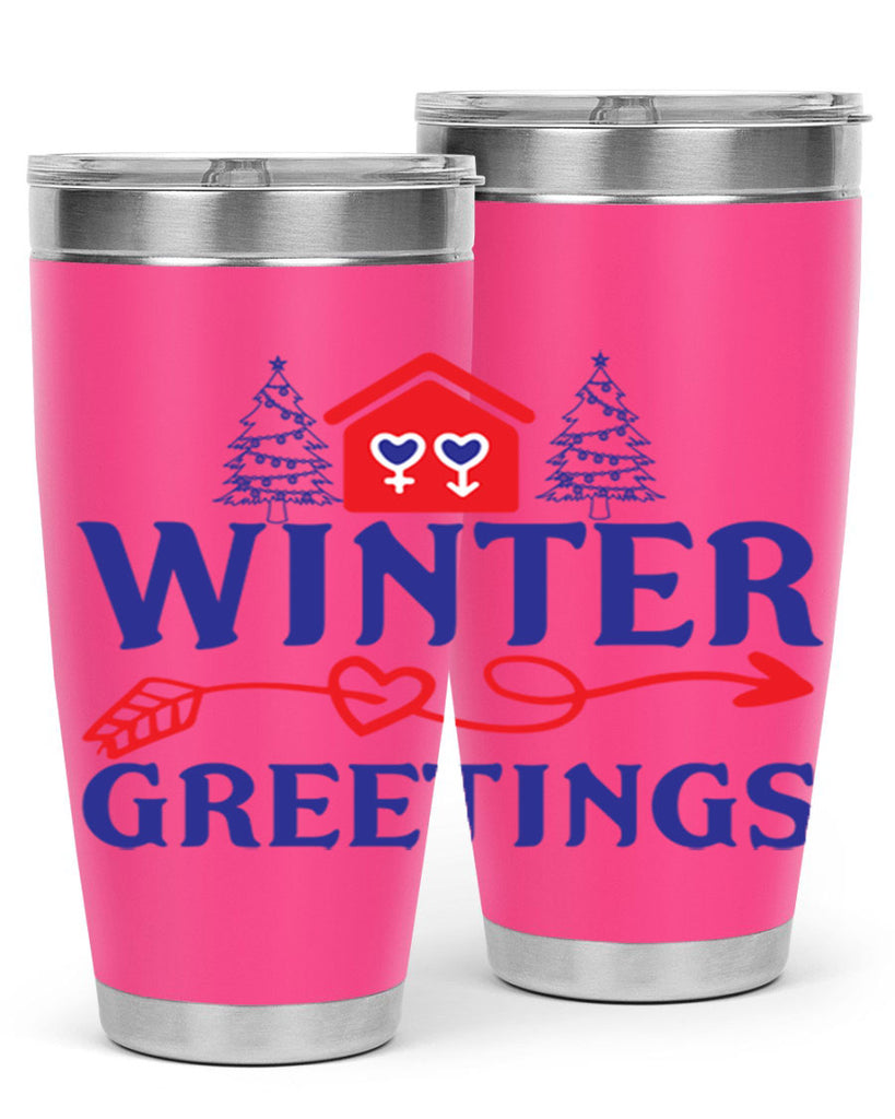 Winter Greetings 551#- winter- Tumbler