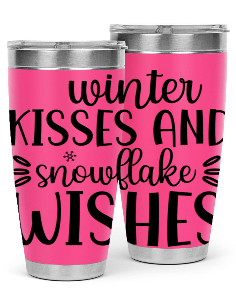 Winter Kisses And Snowflake Wishes517#- winter- Tumbler