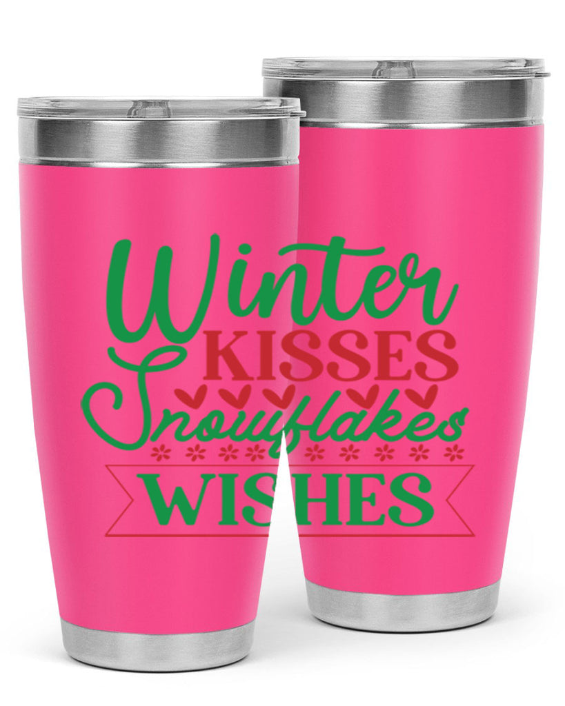 Winter Kisses Snowflakes Wishes 522#- winter- Tumbler