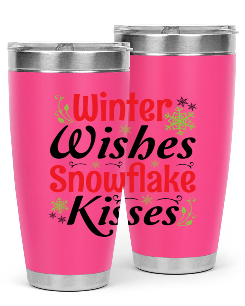 Winter Wishes Snowflake Kisses 568#- winter- Tumbler