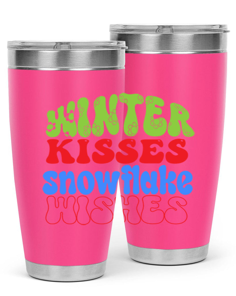 Winter kisses snowflake wishes 520#- winter- Tumbler