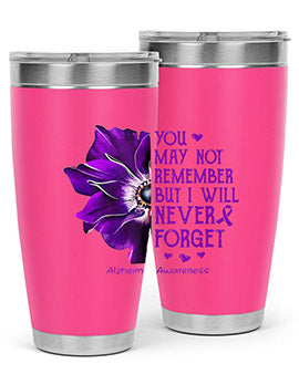 You may not remember but I will never forget alzheimer 223#- alzheimers- Tumbler