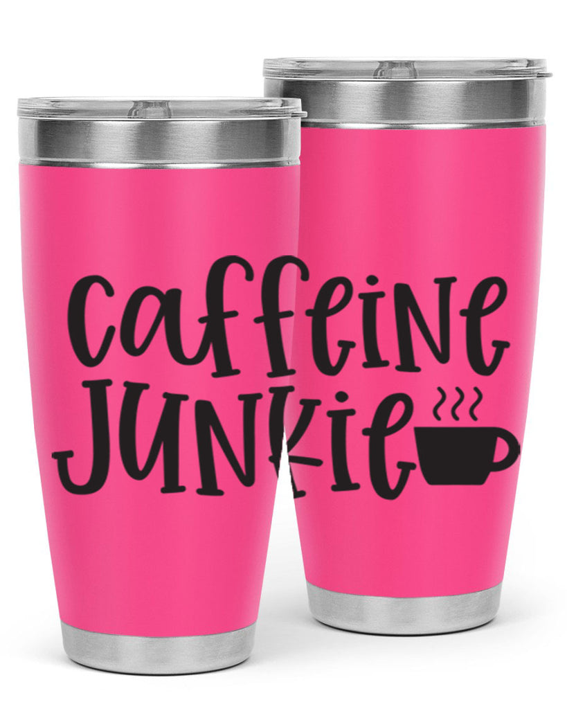 caffeine junkie 412#- mom- Tumbler