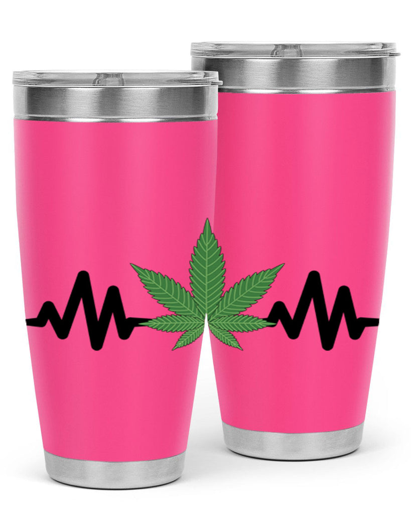 cannabis heartbeat 46#- marijuana- Tumbler