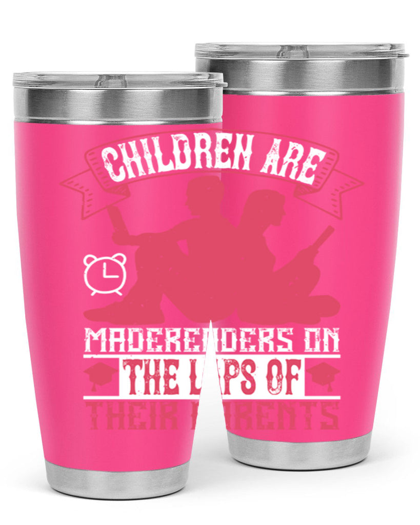 children are made readers on the laps of their parents 73#- reading- Tumbler