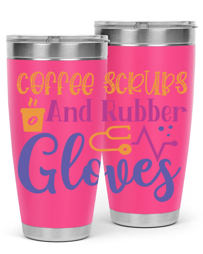 coffee scrubs and rubber gloves Style 392#- nurse- tumbler