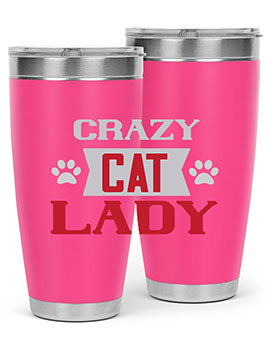 crazy cat lady Style 44#- cat- Tumbler