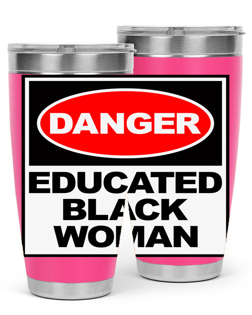 danger educated black  woman 176#- black words phrases- Cotton Tank