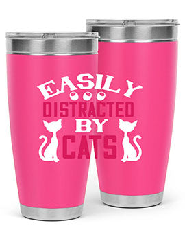 easily distracted by cats Style 46#- cat- Tumbler