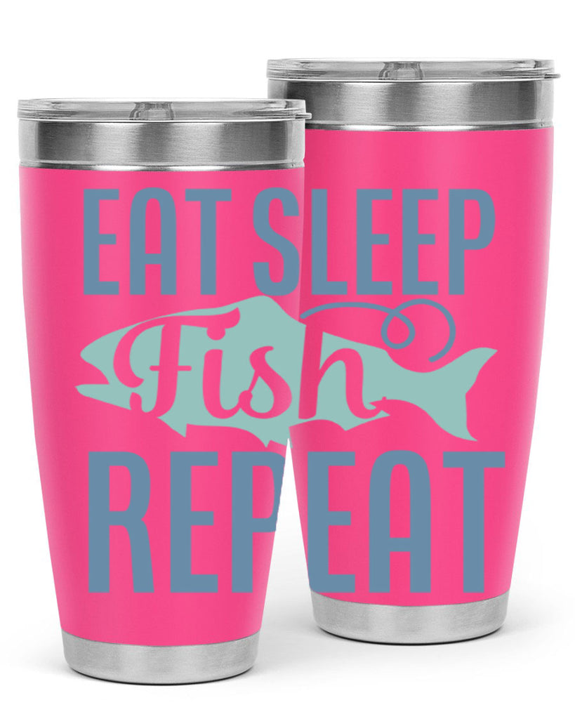 eat sleep fish repeat 222#- fishing- Tumbler