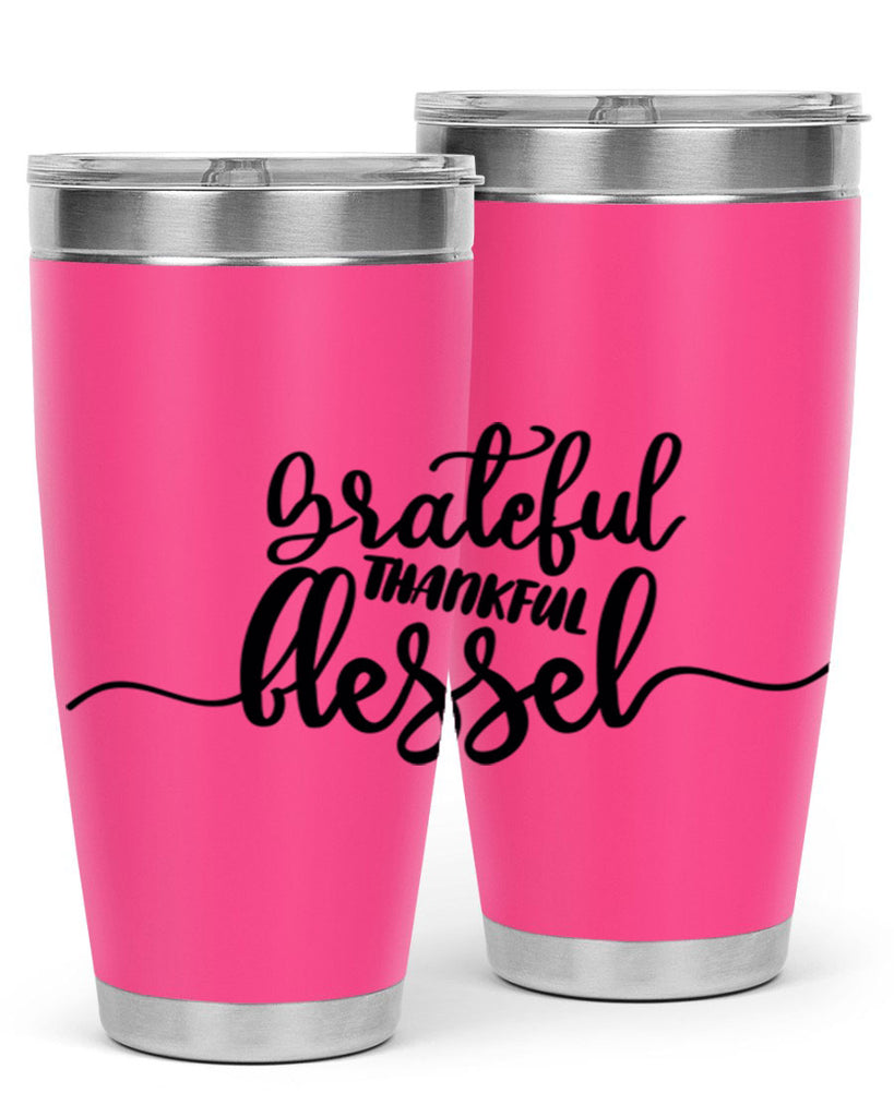 grateful thankful blessed 56#- thanksgiving- Tumbler