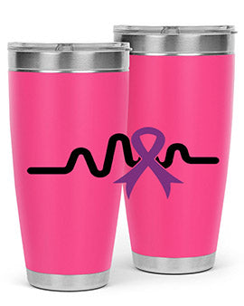 heartbeat with alzheimers cancer 155#- alzheimers- Tumbler