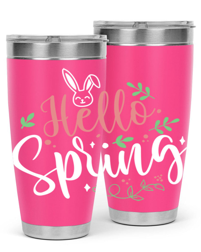 hello spring 77#- easter- Tumbler