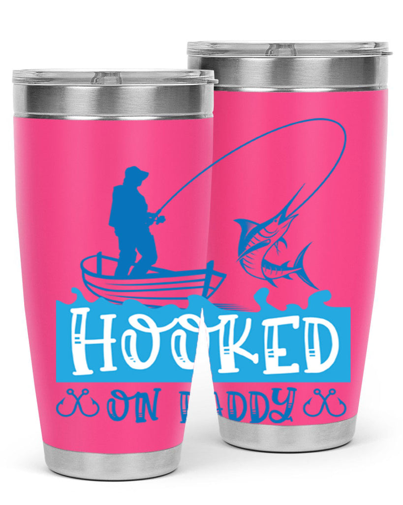 hooked on daddy 218#- fishing- Tumbler