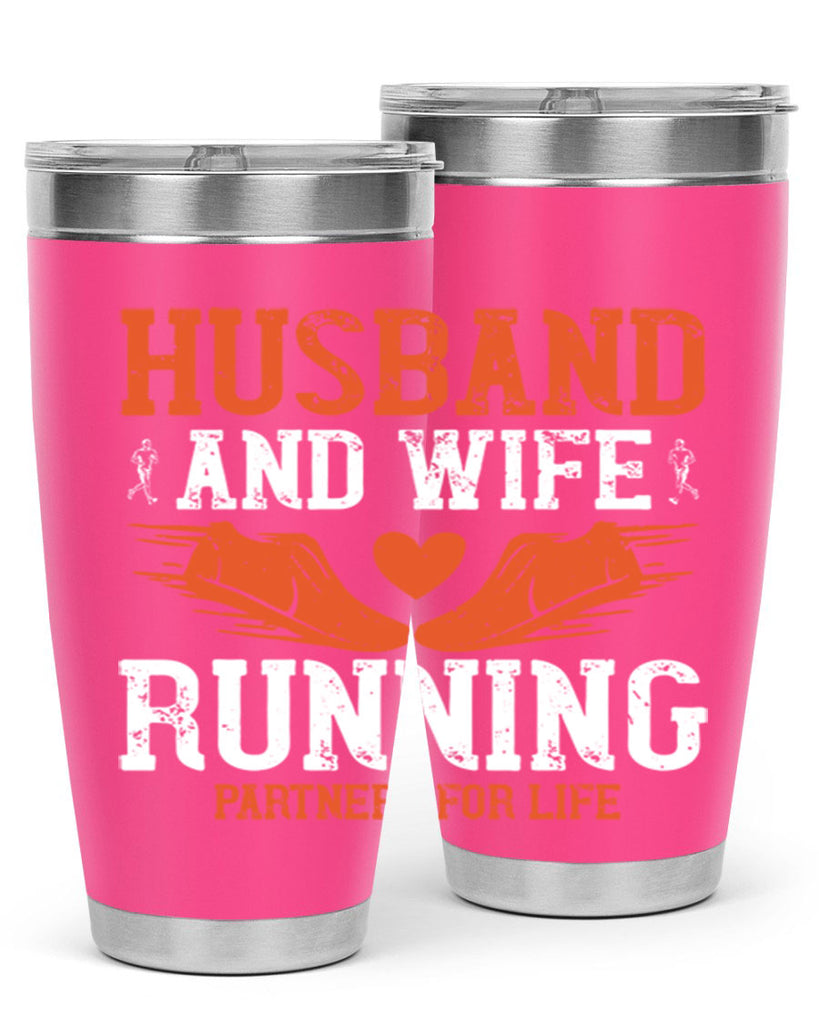 husband and wife running partners for life 41#- running- Tumbler