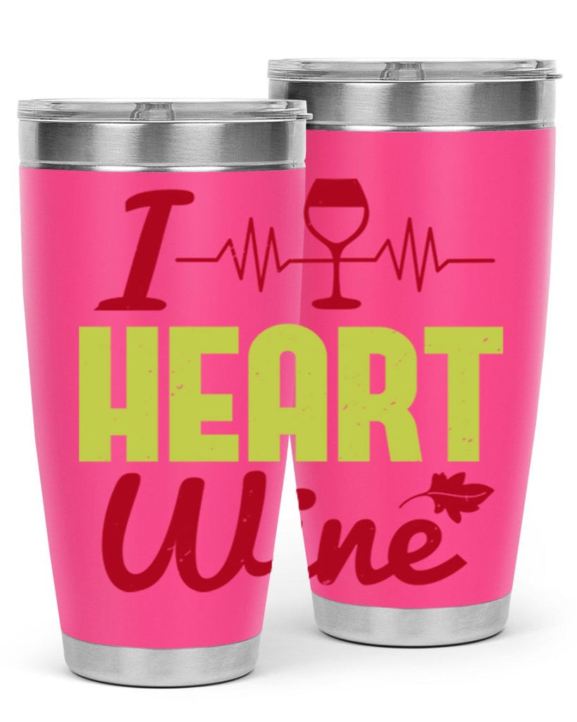 i heart wine 211#- wine- Tumbler