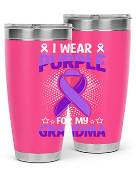 i wear purple for grandma 171#- alzheimers- Tumbler