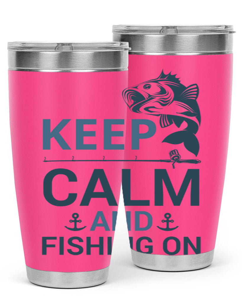 keep calm 65#- fishing- Tumbler