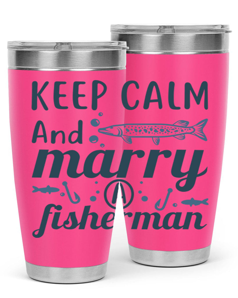 keep calm and merry 66#- fishing- Tumbler