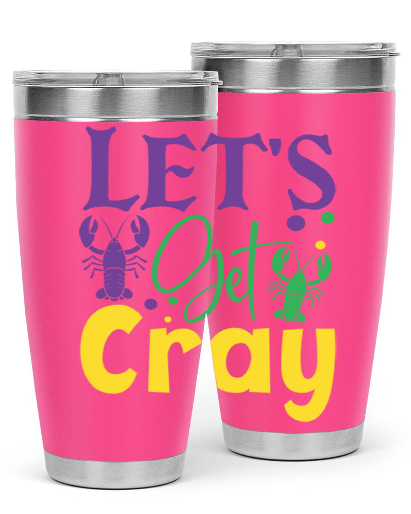 lets get cray 81#- mardi gras- Tumbler