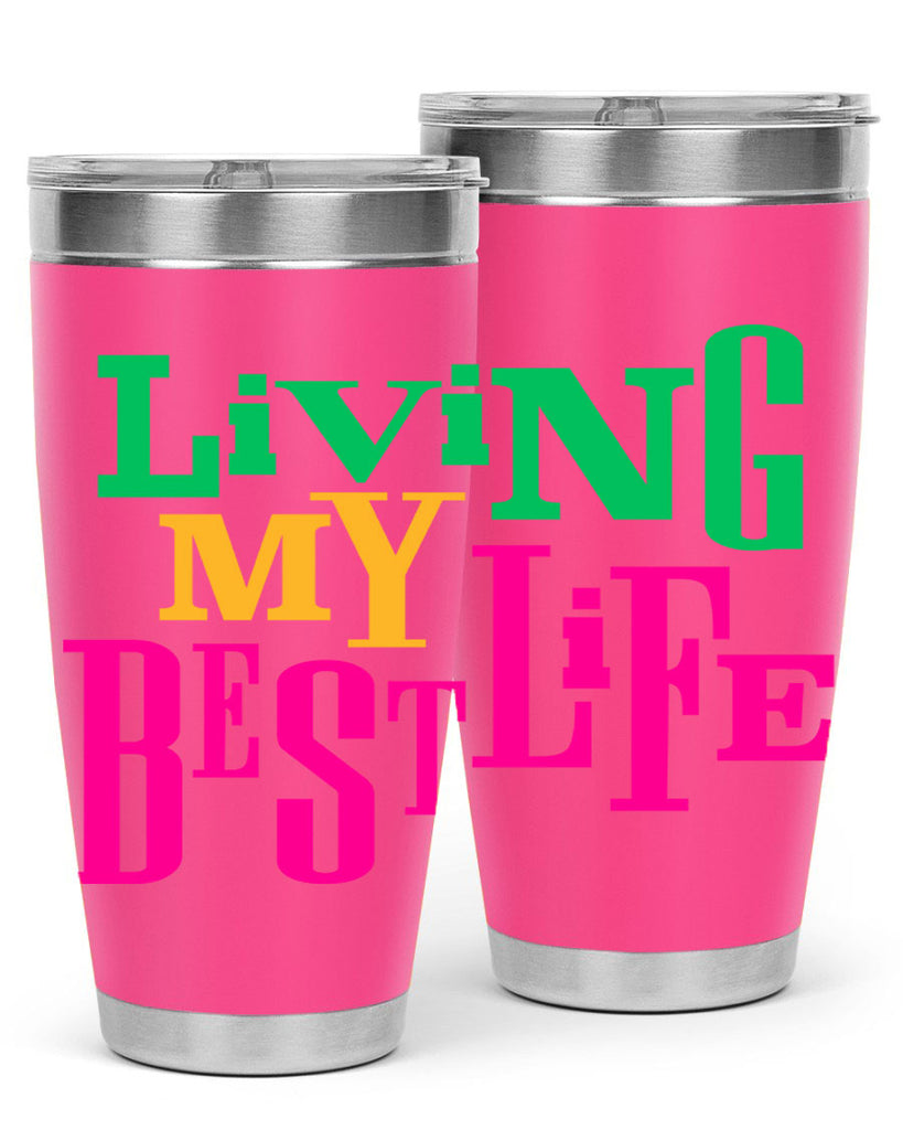 living my best life 96#- black words phrases- Cotton Tank