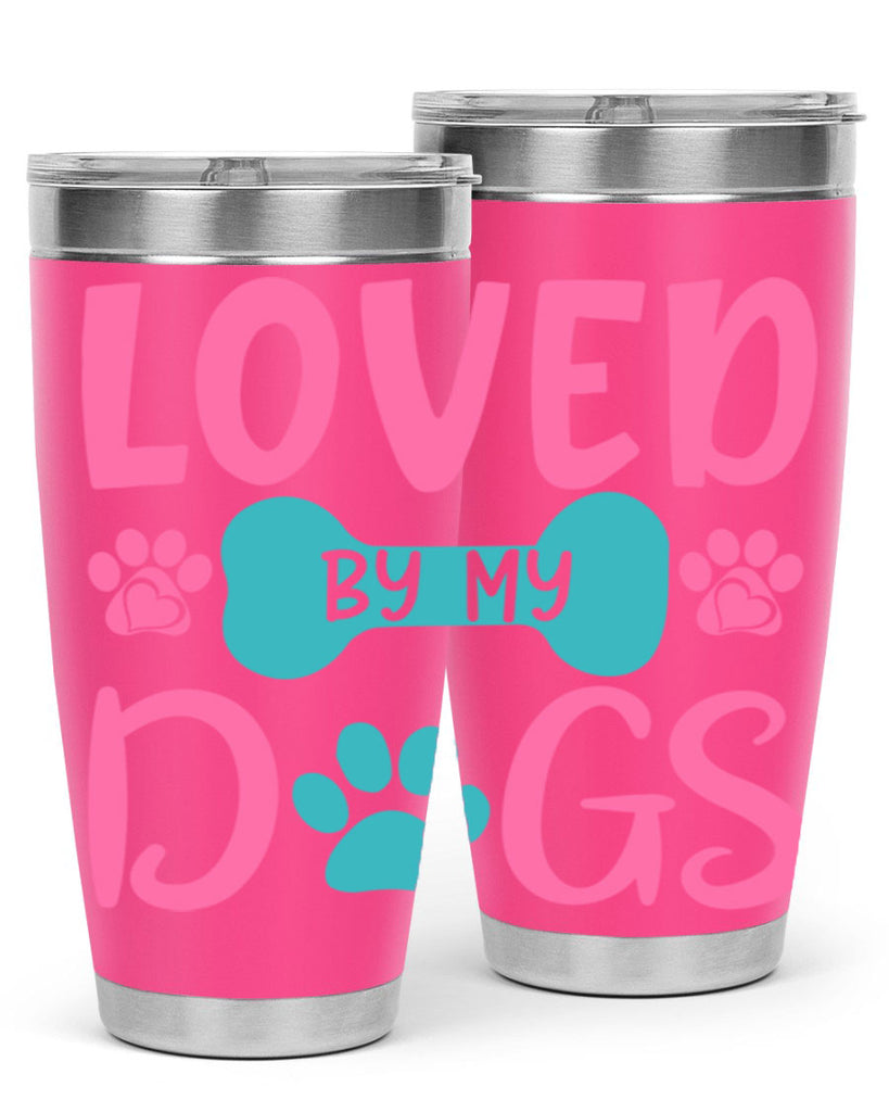 loved by my dogs 327#- mom- Tumbler