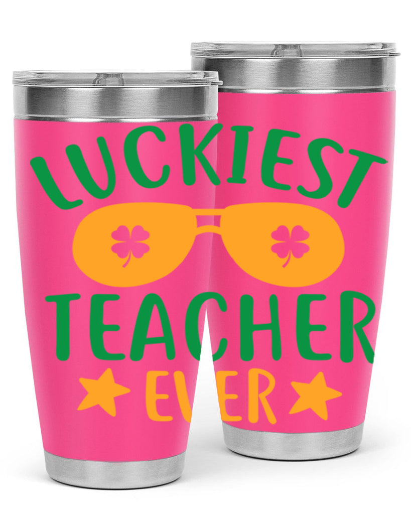 luckiest teacher ever 13#- mardi gras- Tumbler