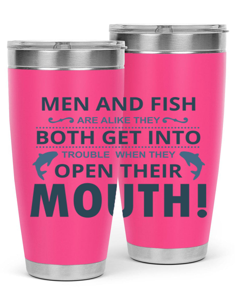 men fish 52#- fishing- Tumbler