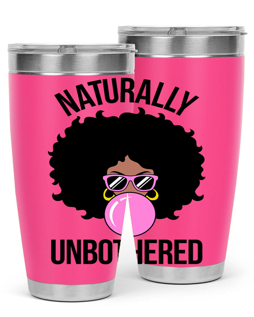 naturally unbothered afro woman 64#- black words phrases- Cotton Tank