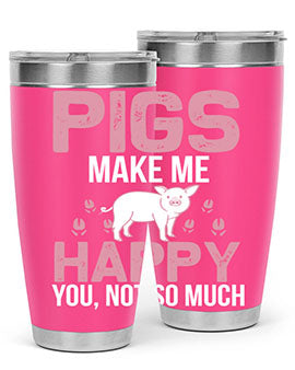 pigs make me happy Style 35#- pig- Tumbler