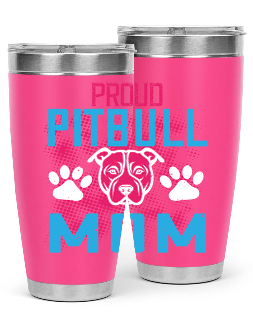 proud pitbull mom 70#- mom- Tumbler