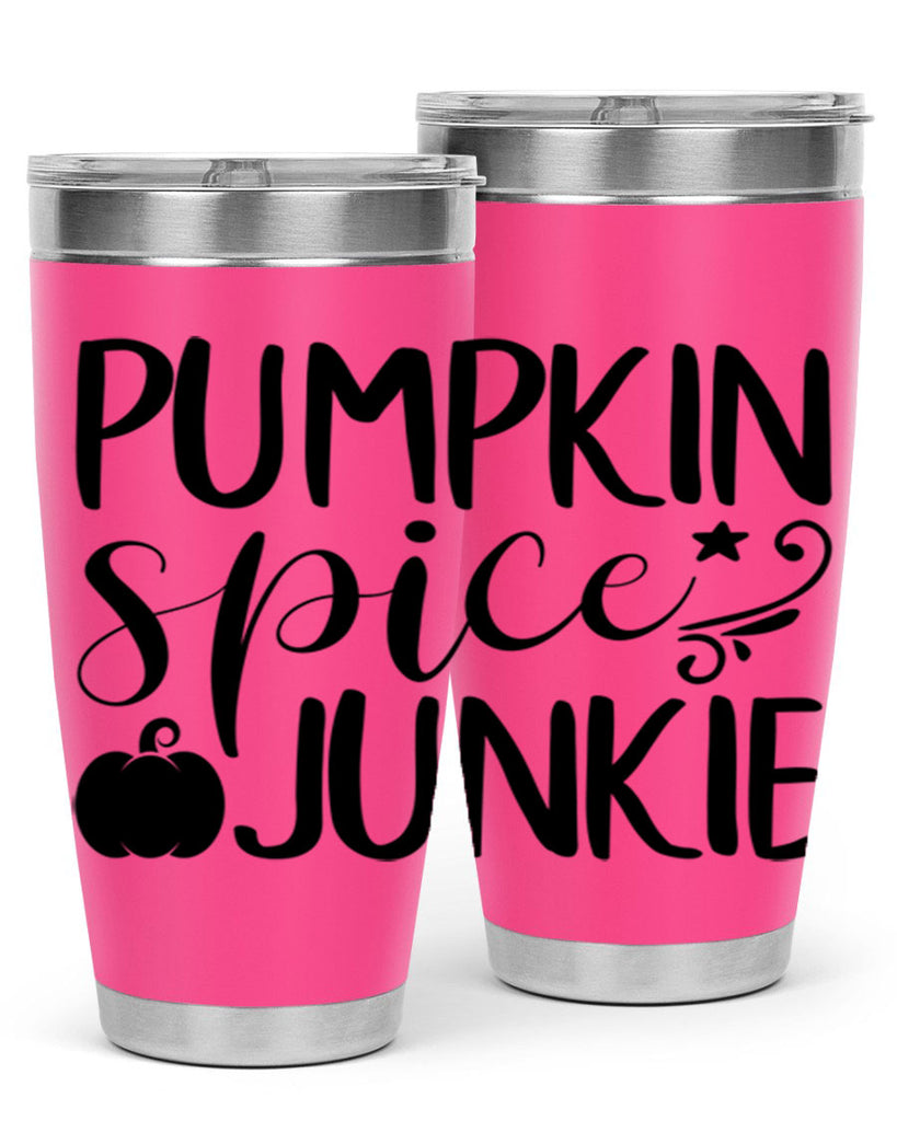pumpkin spice junkie 548#- fall- Tumbler
