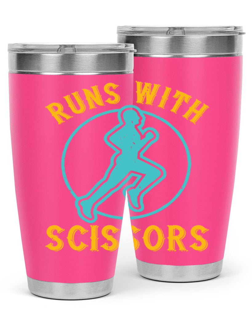 run with sclssors 25#- running- Tumbler