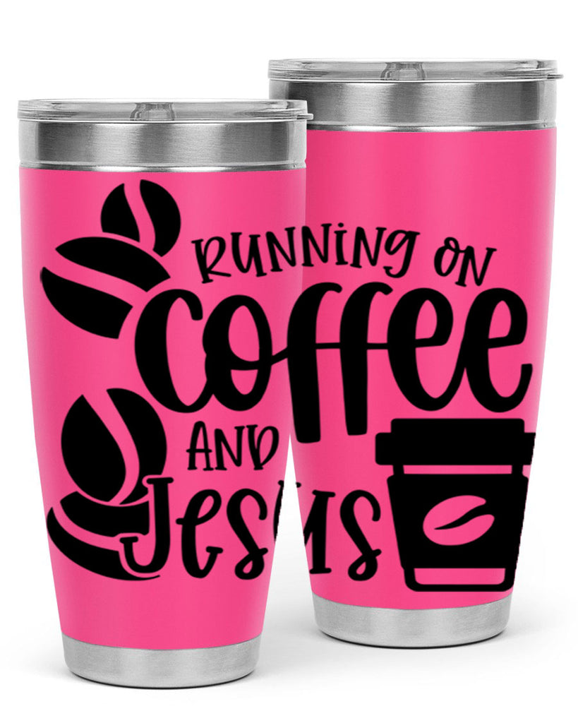running on coffee and jesus 38#- coffee- Tumbler