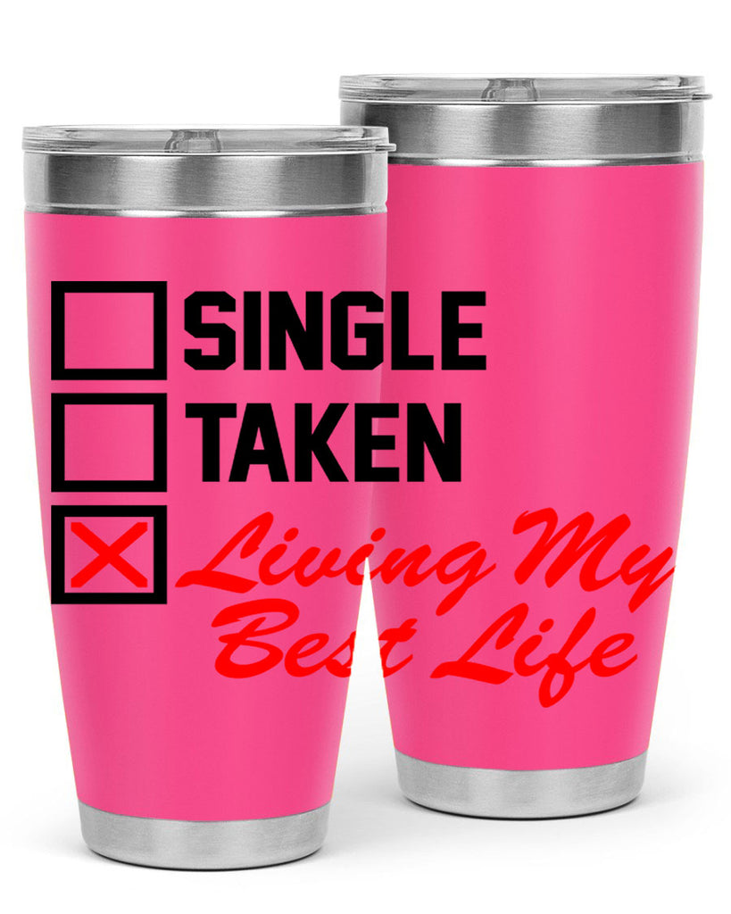 single taken living my best life 34#- black words phrases- Cotton Tank