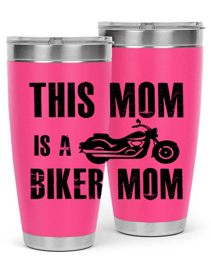 this mom is a biker mom 35#- mom- Tumbler