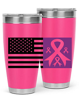 usa flag with alzheimers cancer 219#- alzheimers- Tumbler