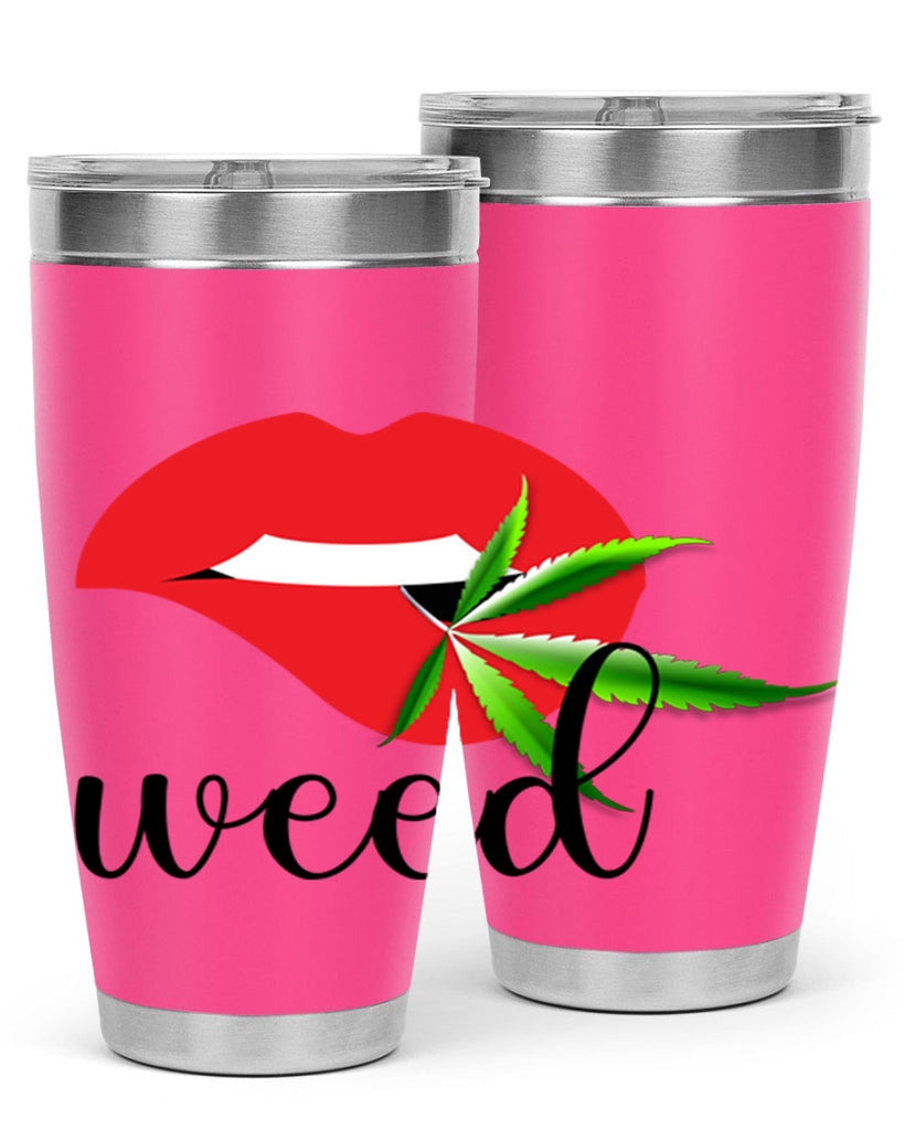 weed lips 297#- marijuana- Tumbler