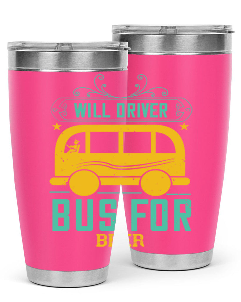 will driver bus for beer Style 6#- bus driver- tumbler