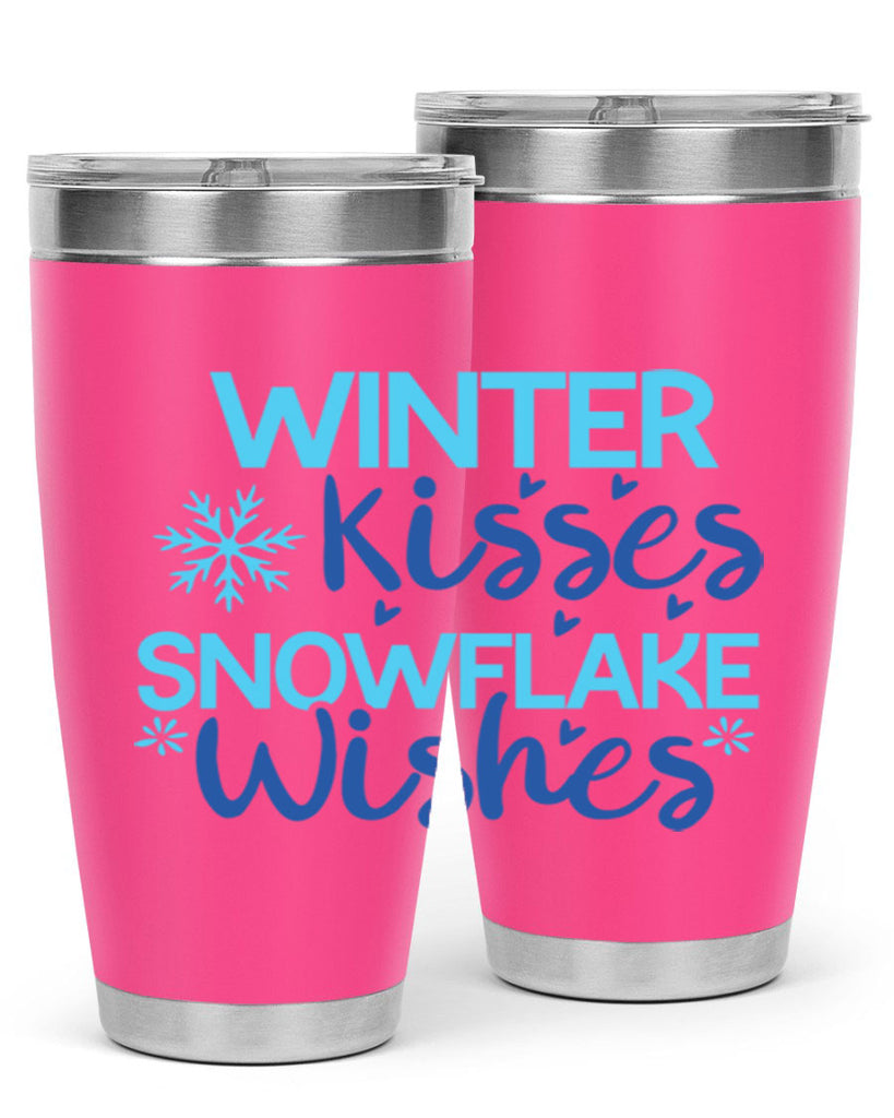 winter kisses snowflake wishes 519#- winter- Tumbler