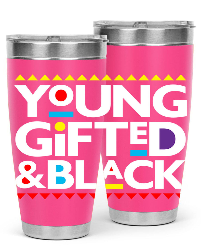 young gifted and black 2#- black words phrases- Cotton Tank