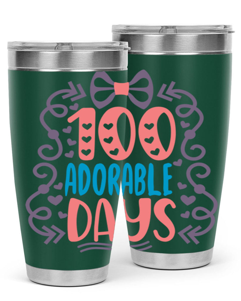 1 100 adorable days 17#- 100 days of school- Tumbler
